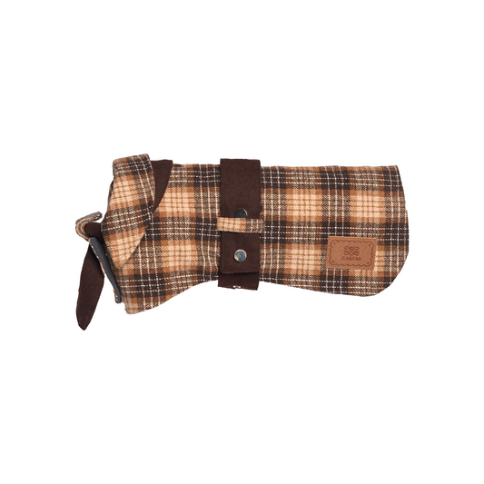 Sherlock Warm Plaid Jacket --Brown/Beige