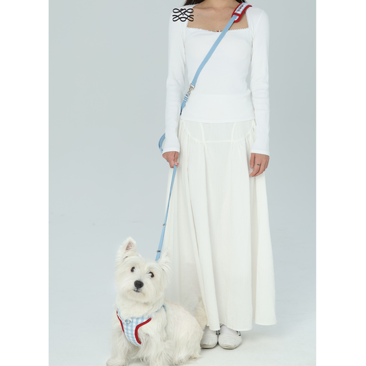 Chelsea Everyday Multi-functional Leash -- Blue Gingham