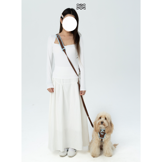 Chelsea Everyday Multi-functional Leash -- Brown&Blue