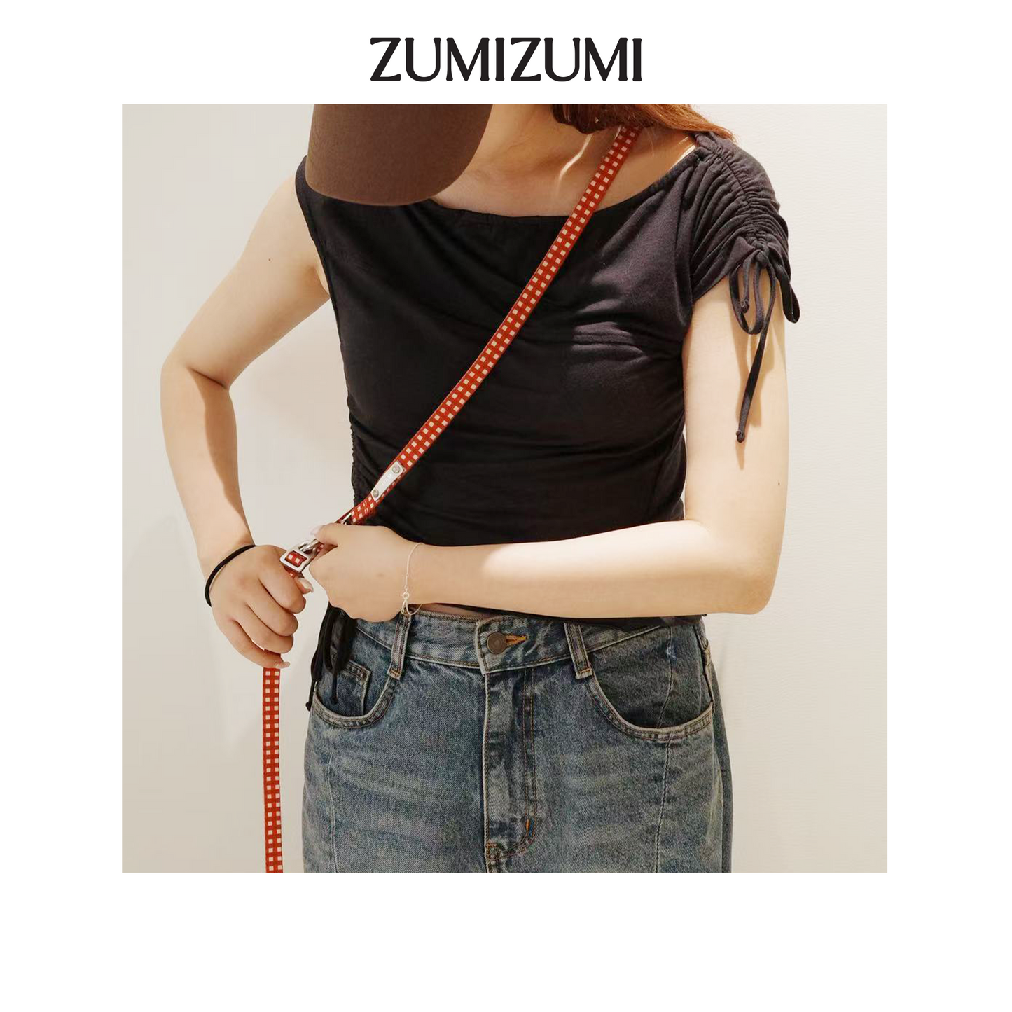 JAM Multi-functional Leash -- Red Gingham