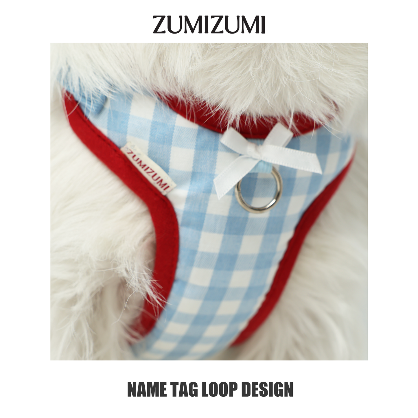 Bliss X-Shape Harness -- Blue Gingham