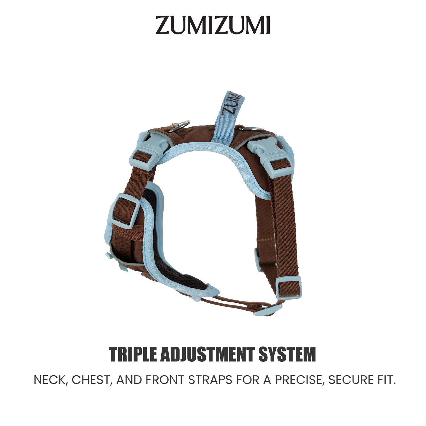 Chelsea Everyday Sporty H-shape Harness--Brown&Blue
