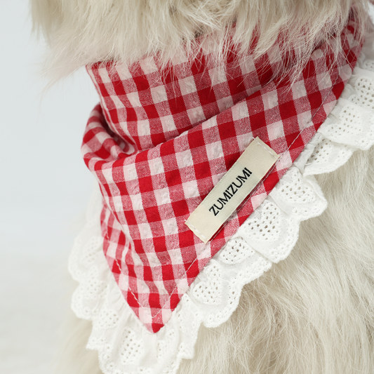 JAM Lace Bandana -- Red Gingham