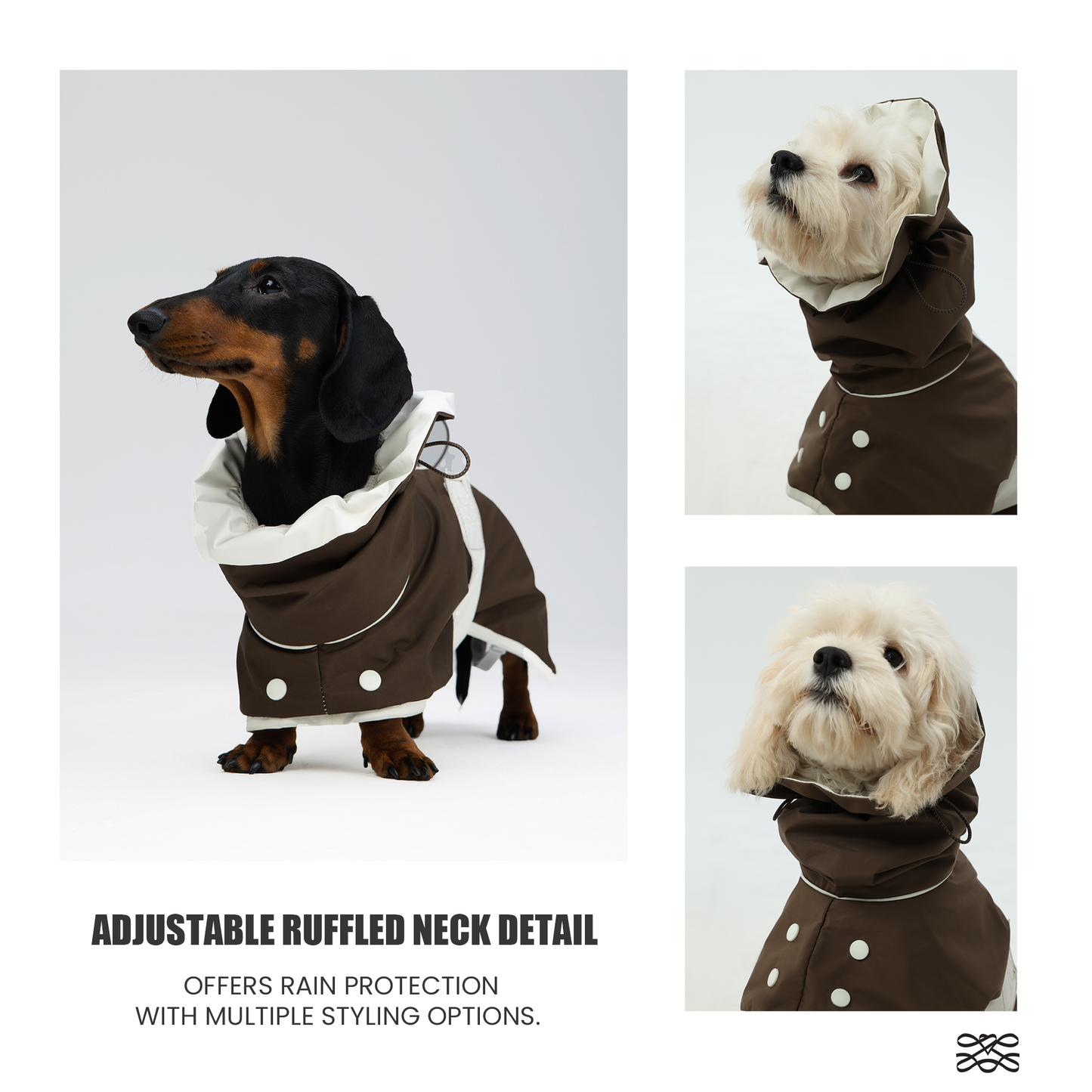 Heath Waterproof Shell Jacket -- Brown & White
