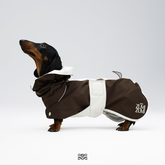 Heath Waterproof Shell Jacket -- Brown & White