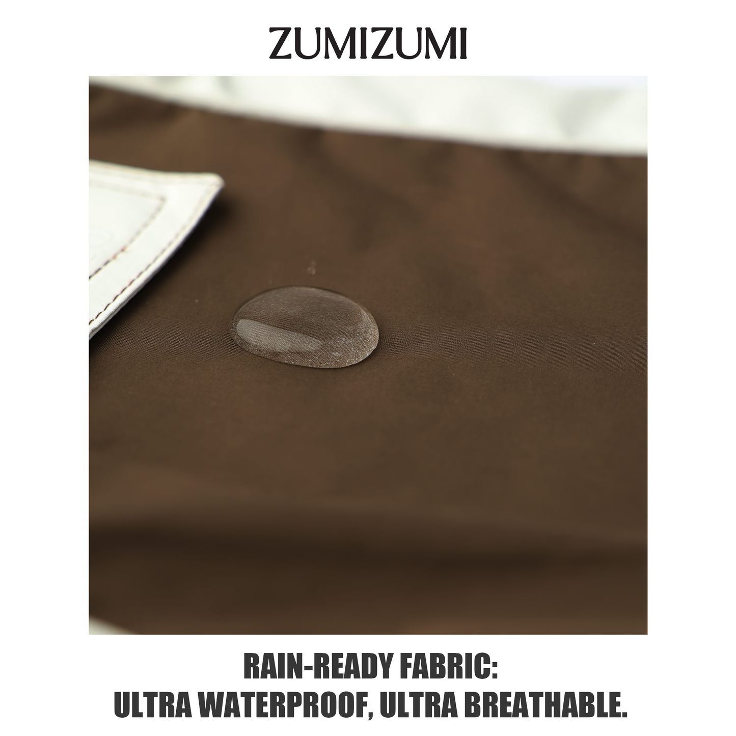 Heath Waterproof Shell Jacket -- Brown & White