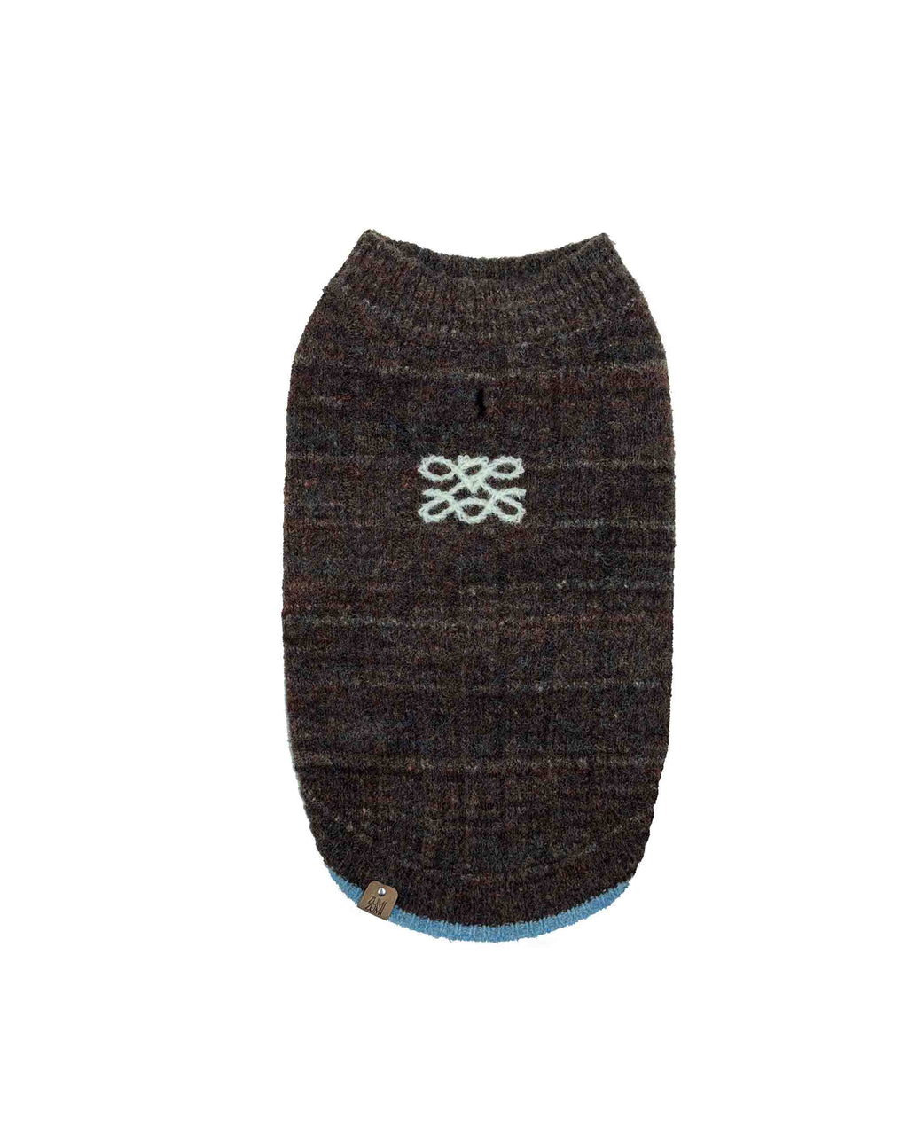 Knit Vest -- Brown/Light Blue