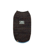 Knit Vest -- Brown/Light Blue