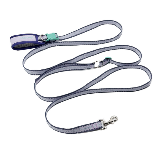 Taro Biscuit Hands-free Leash -- Lavender / Navy / Mint Green