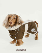 Raincoat -- Brown/White