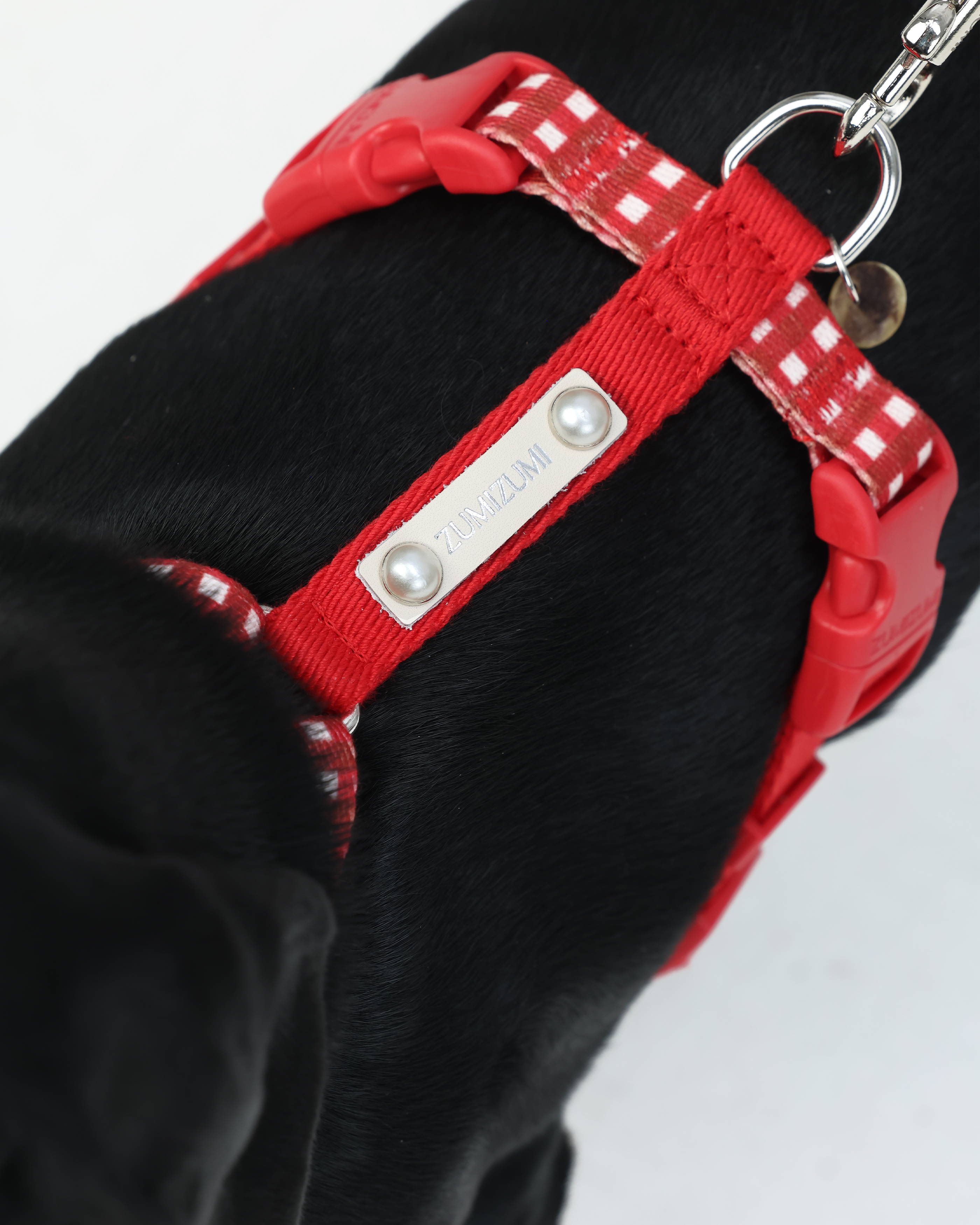 Harnais en sangle en forme de H JAM - Vichy rouge