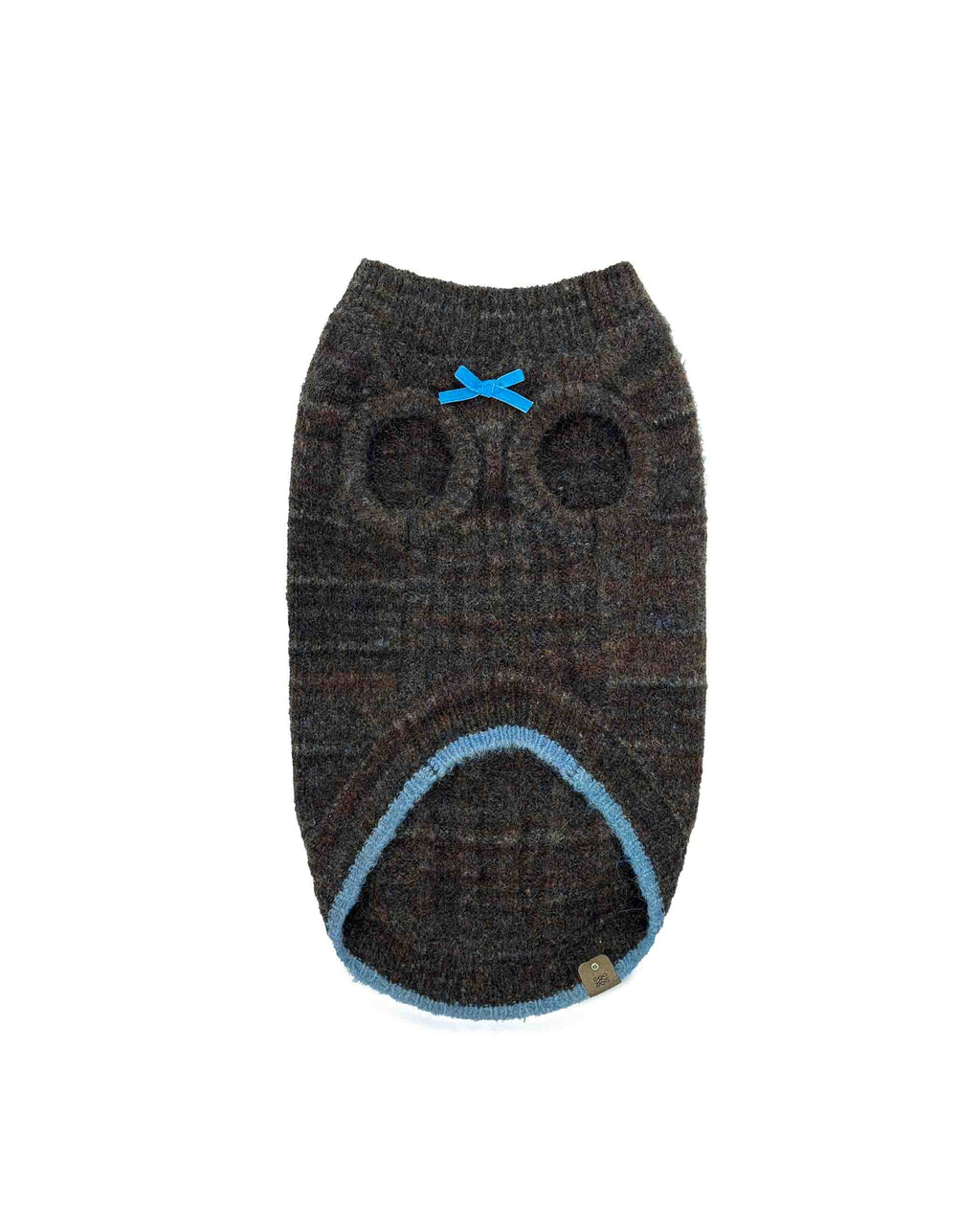 Knit Vest -- Brown/Light Blue