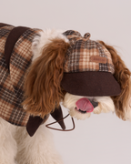 Casquette gavroche à carreaux Sherlock -- Marron/Beige 