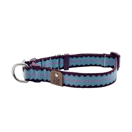 Cherry Biscuit Safety Collar -- Burgundy/ Teal/ Lilac Pink