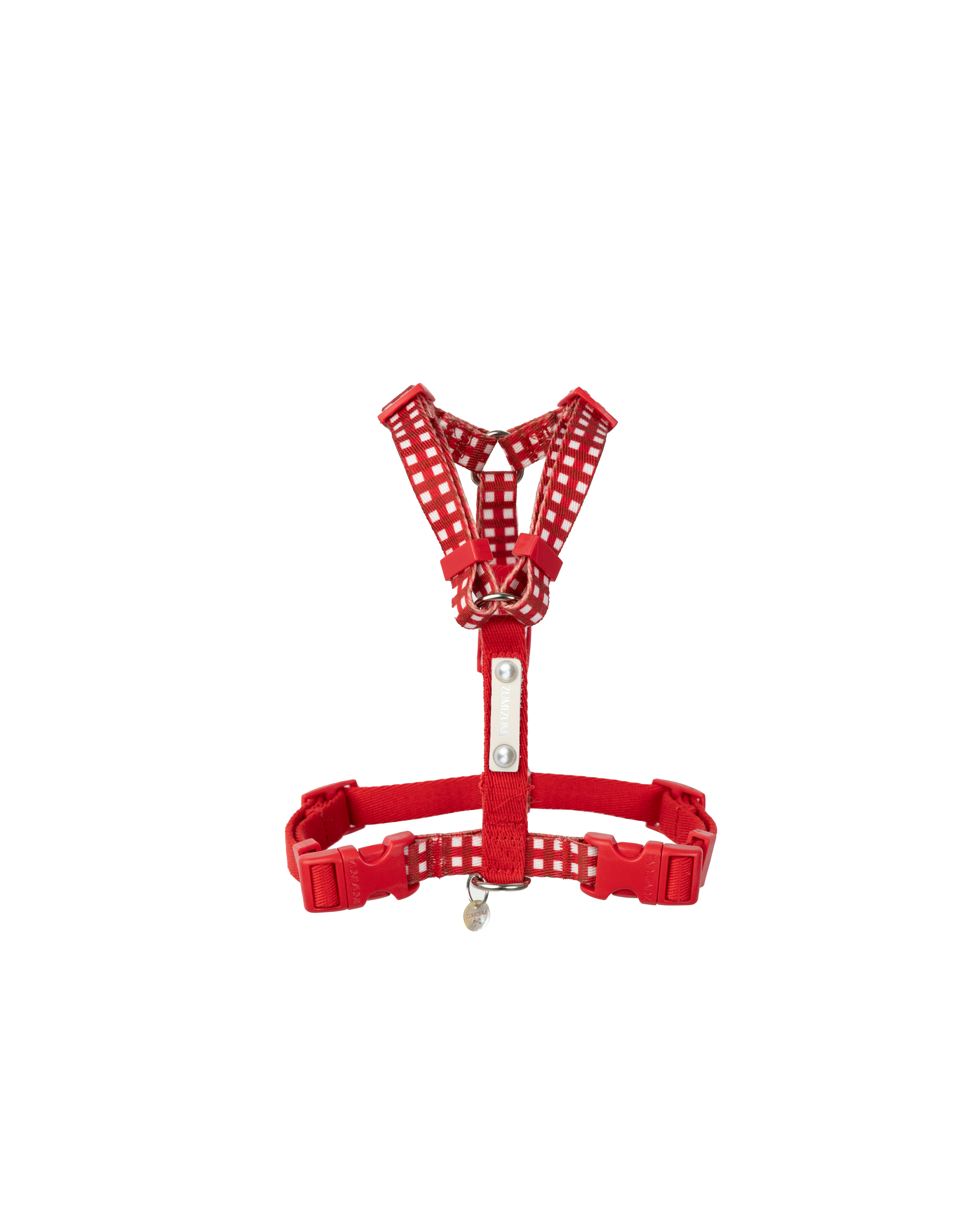 Harnais en sangle en forme de H JAM - Vichy rouge