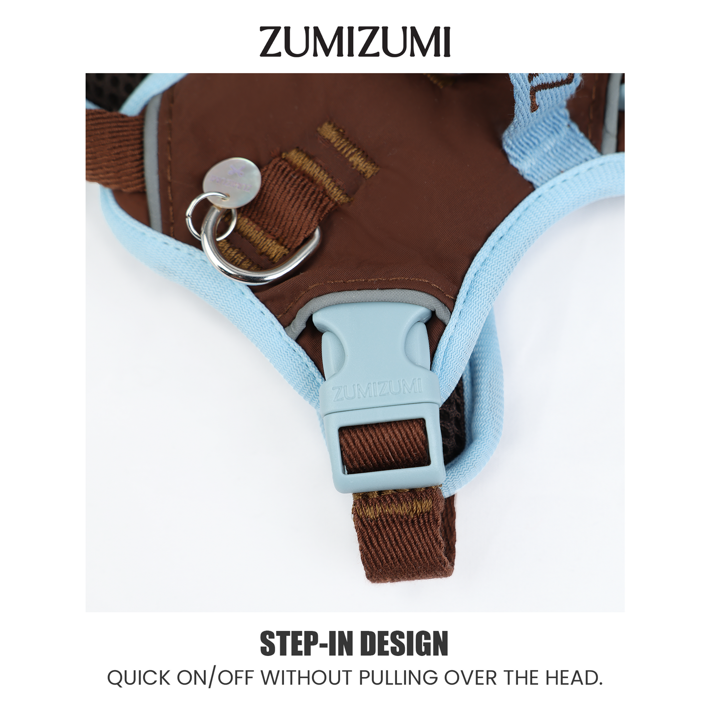 Chelsea Everyday Sporty H-shape Harness--Brown&Blue