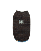 Knit Vest -- Brown/Light Blue