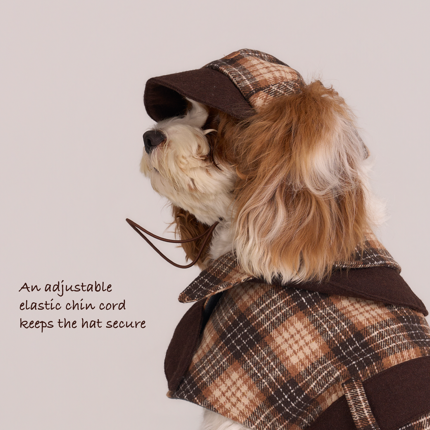 Sherlock Plaid Newsboy Cap --Brown/Beige