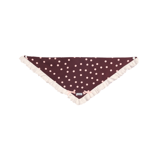 Polka Dot Bandana -- Burgundy/Pink