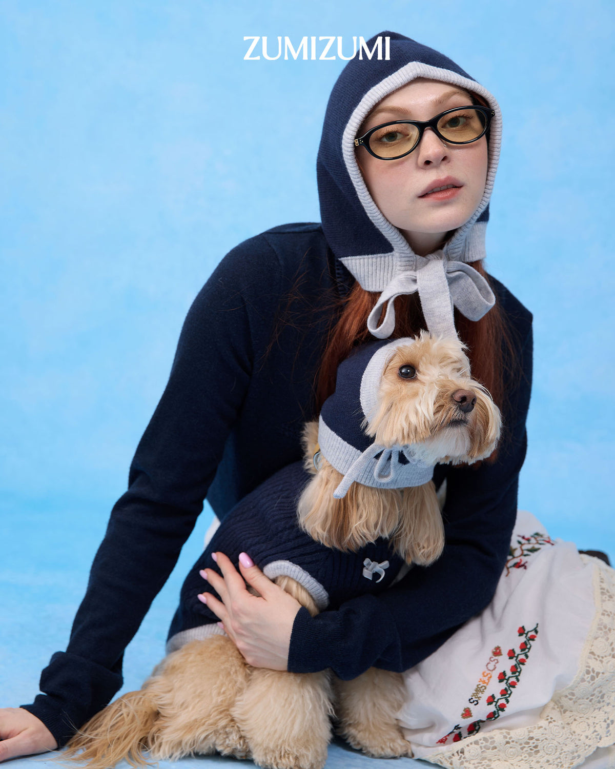 Human Bonnet -- Navy/Grey