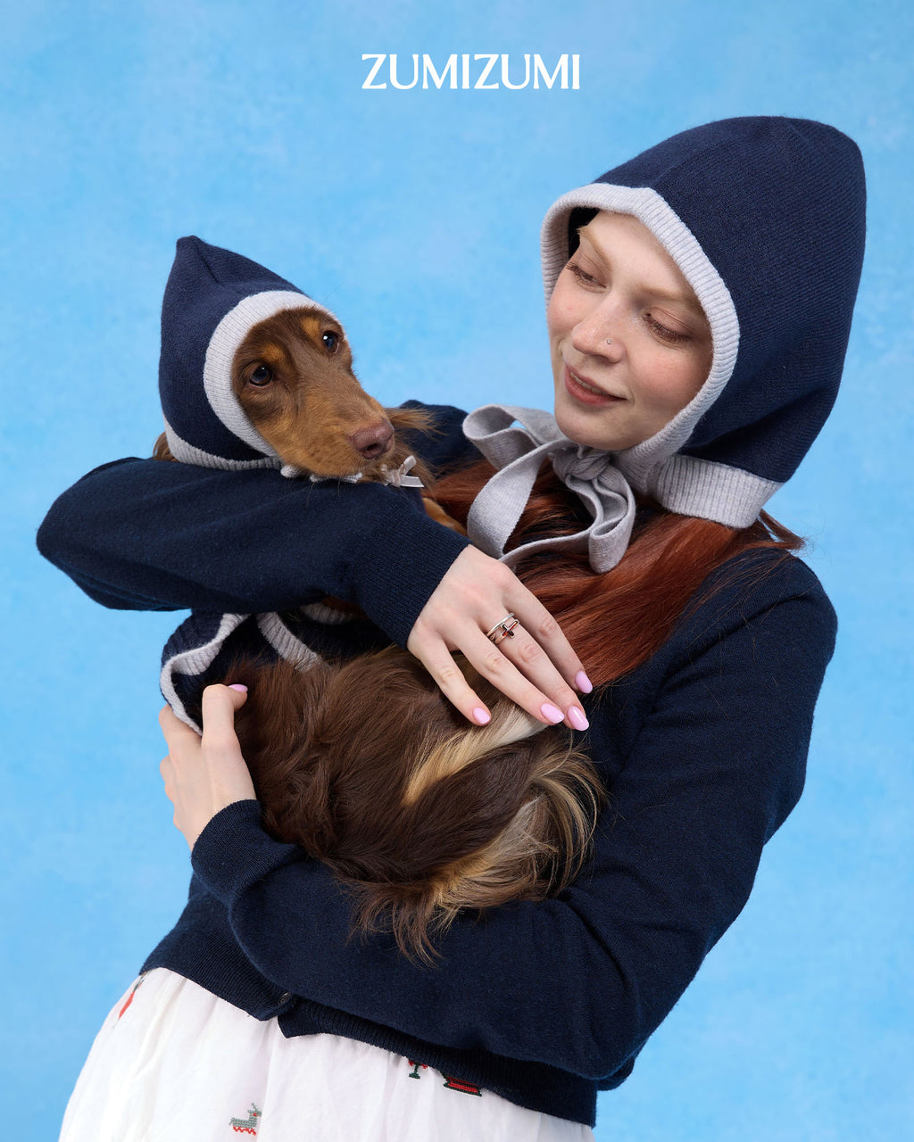 Human Bonnet -- Navy/Grey