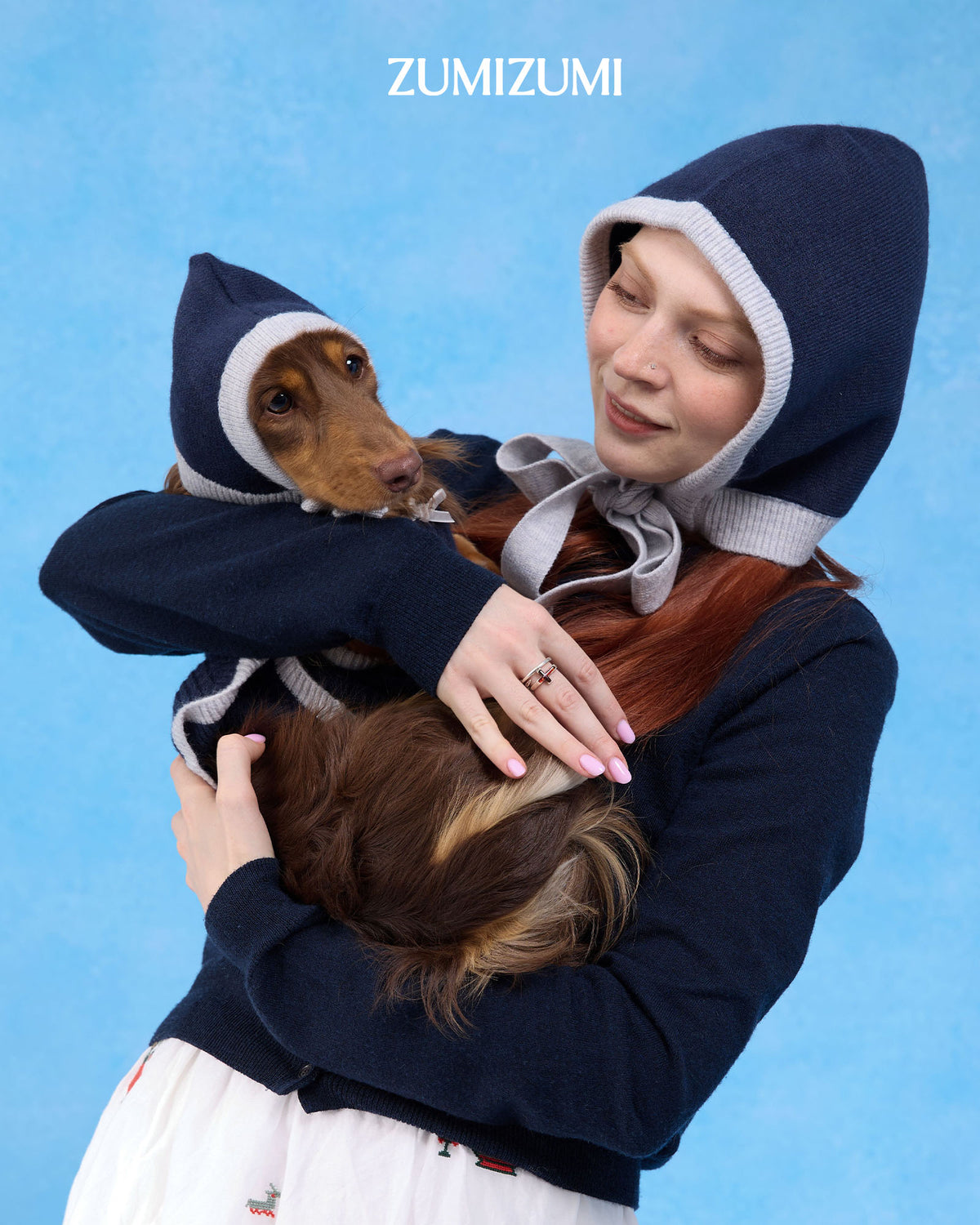 Human Bonnet -- Navy/Grey