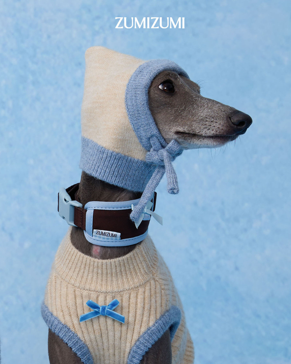 Balaclava -- Oat/Light Blue