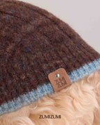 Knit Vest -- Brown/Light Blue