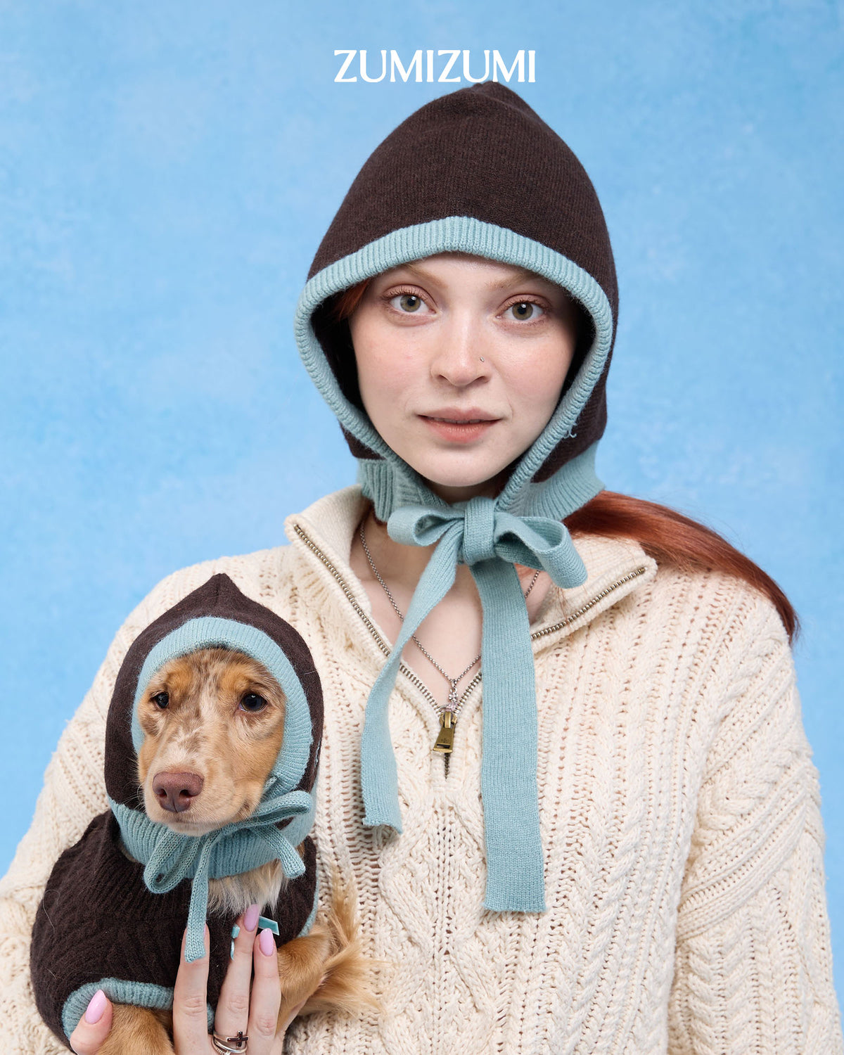 Human Bonnet -- Brown/Mint