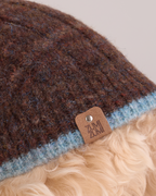 Knit Vest -- Brown/Light Blue