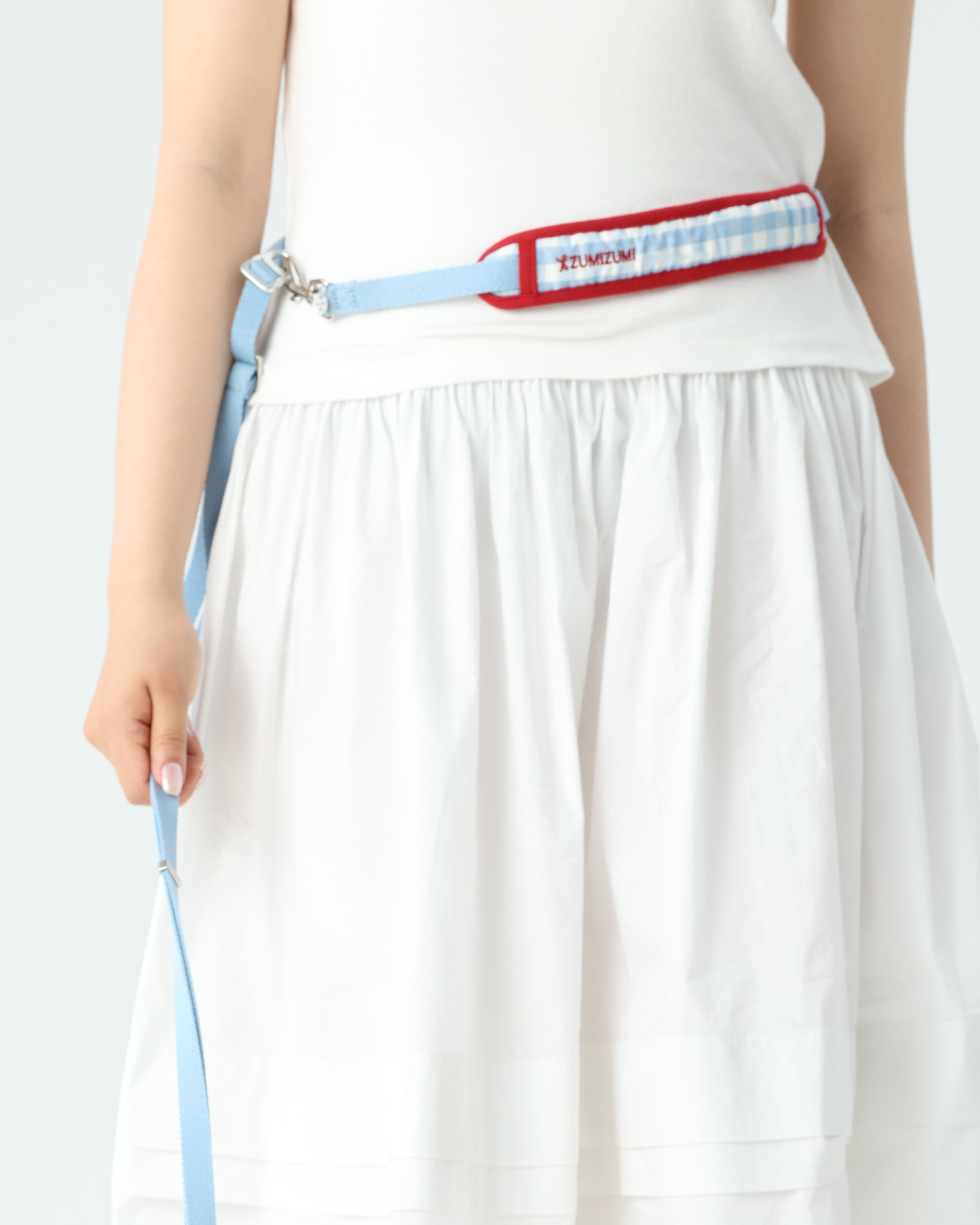 Laisse multifonctionnelle Chelsea Everyday - Motif vichy bleu