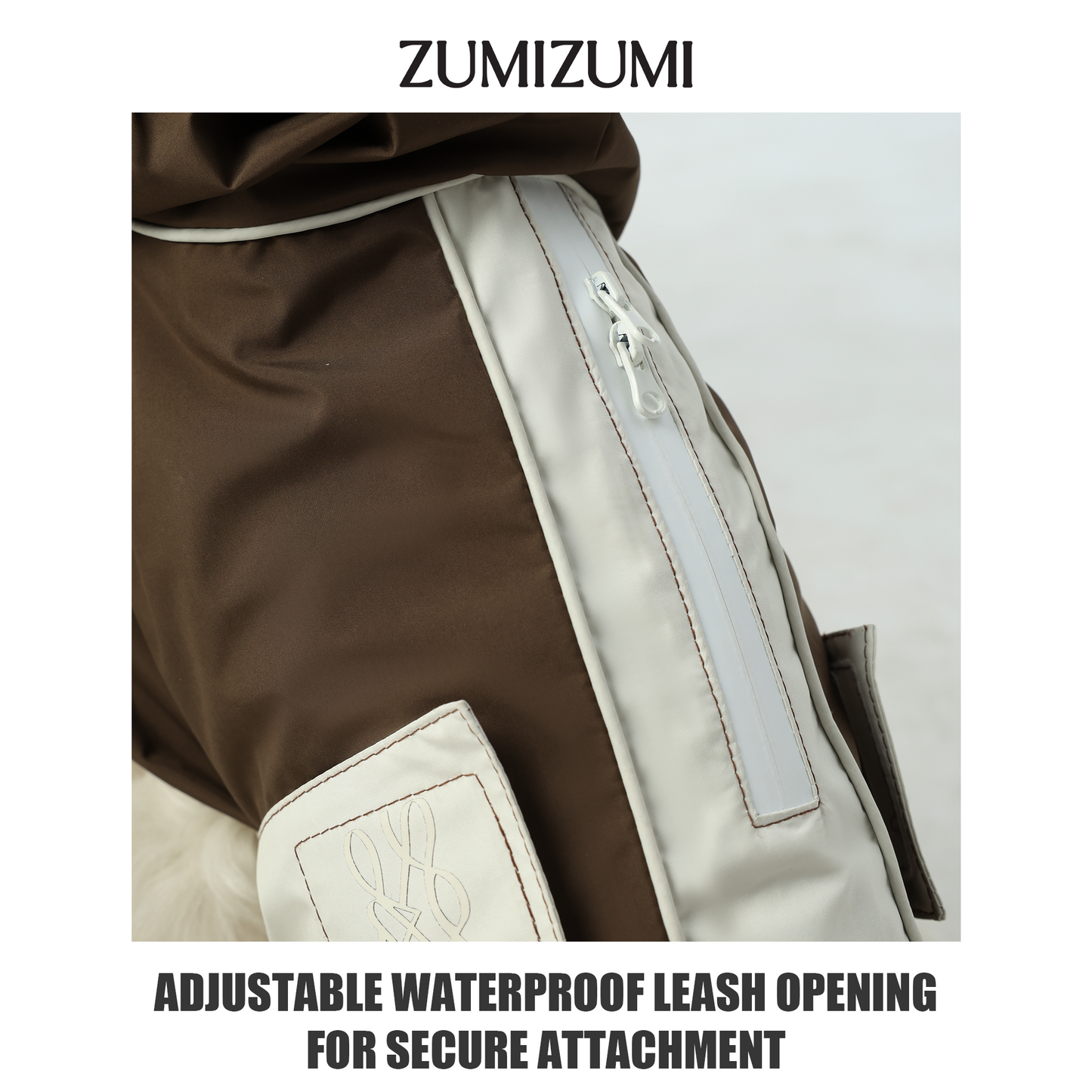 Heath Waterproof Shell Jacket -- Brown & White