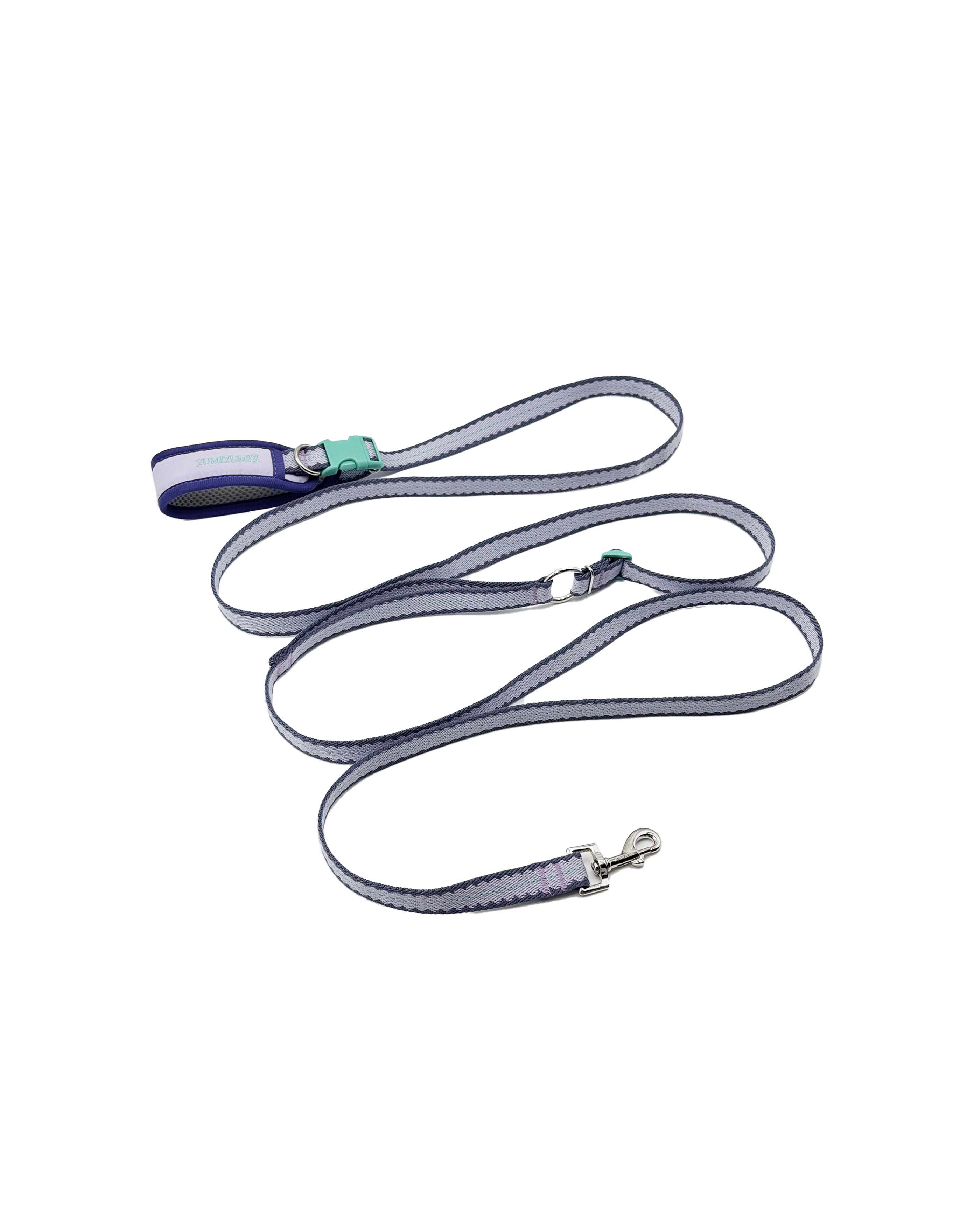 Laisse mains libres Taro Biscuit – Lavande / Marine / Vert menthe
