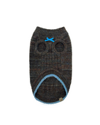 Knit Vest -- Brown/Light Blue