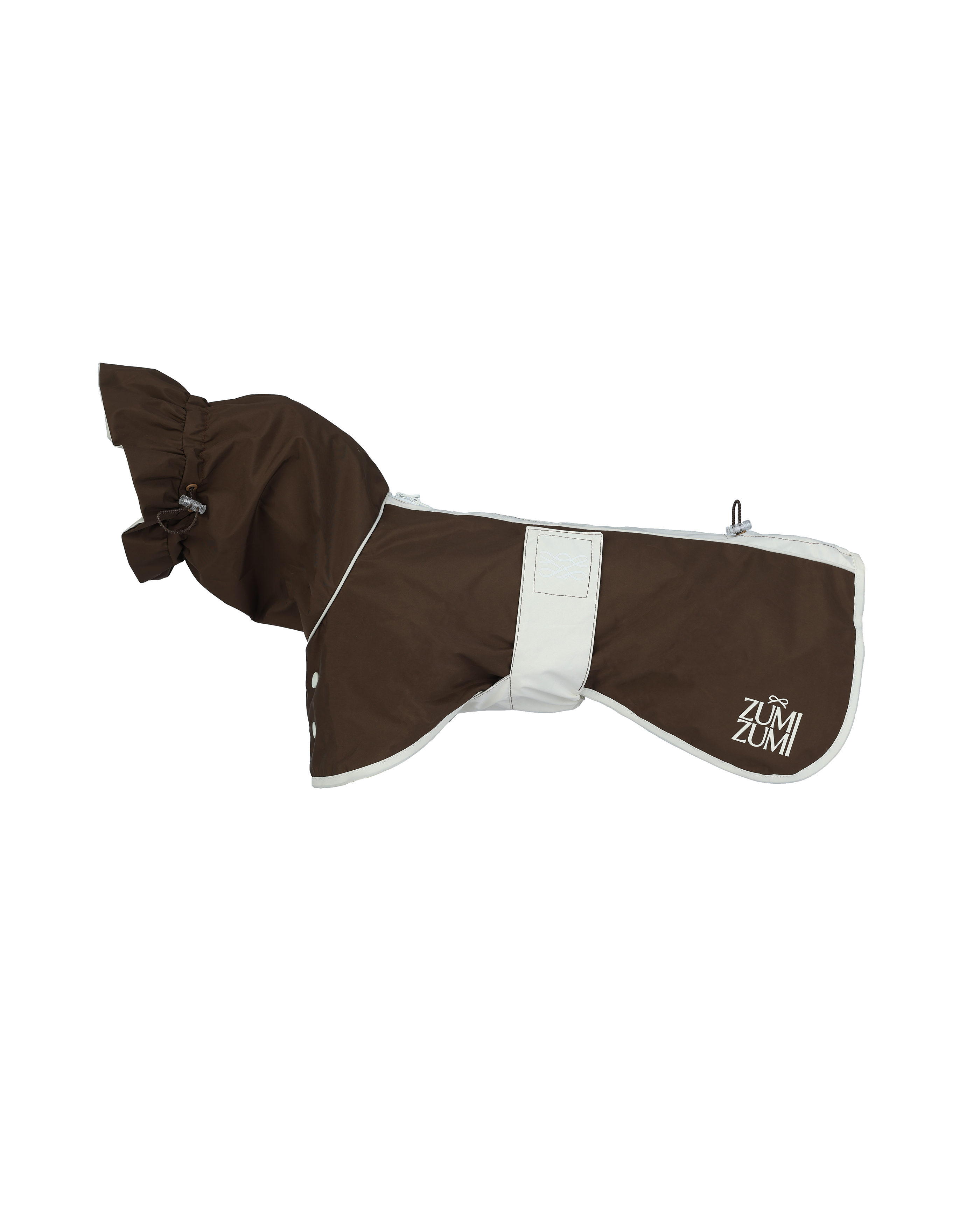 Raincoat -- Brown/White