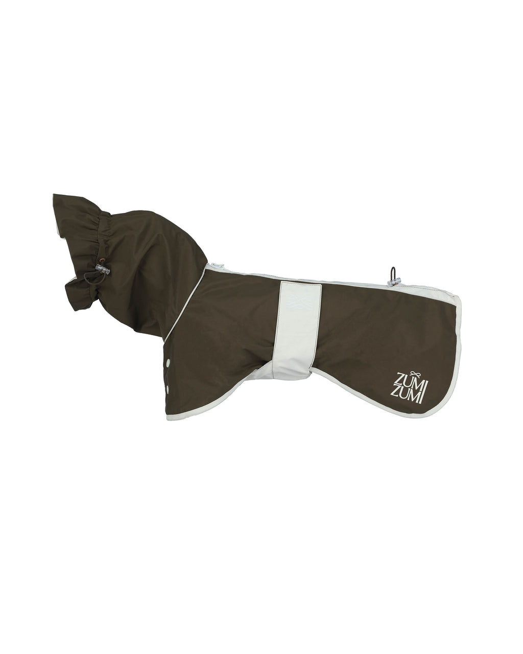Raincoat -- Brown/White