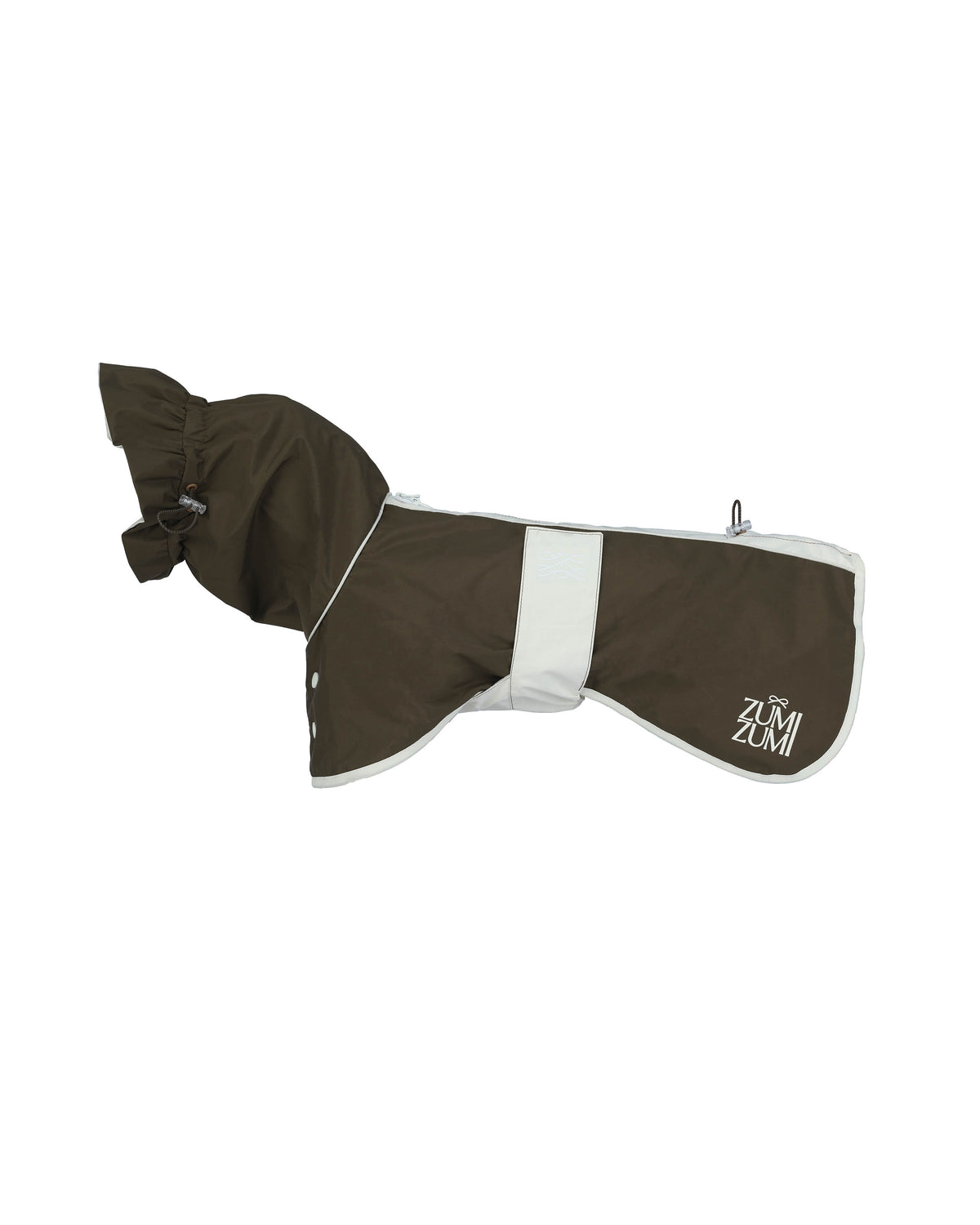 Raincoat -- Brown/White